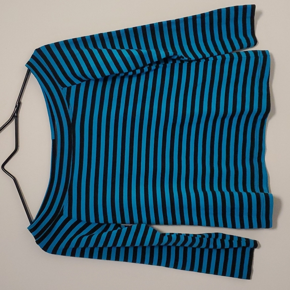 Off the Shoulder Striped Shirt